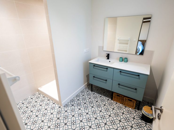 La salle de douche